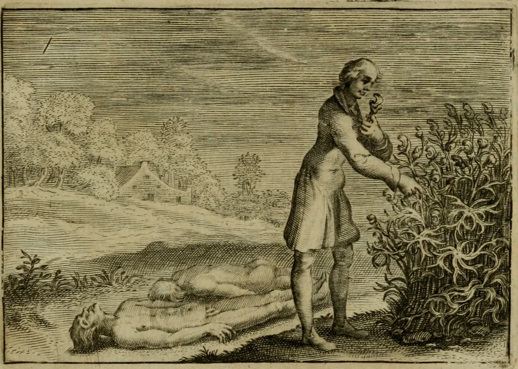An illustration from Emblemata Florentii Schoonhovii I.C. Goudani, partim moralia, partim etiam civilia. Cum latiori eorundem ejusdem auctoris interpretatione. Accedunt et alia quaedam poëmatia in alijs poëmatum suorum libris non contenta, 1618, leaf 130