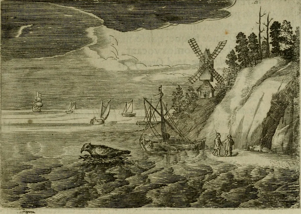 An illustration from Emblemata Florentii Schoonhovii I.C. Goudani, partim moralia, partim etiam civilia. Cum latiori eorundem ejusdem auctoris interpretatione. Accedunt et alia quaedam poëmatia in alijs poëmatum suorum libris non contenta, 1618, leaf 162