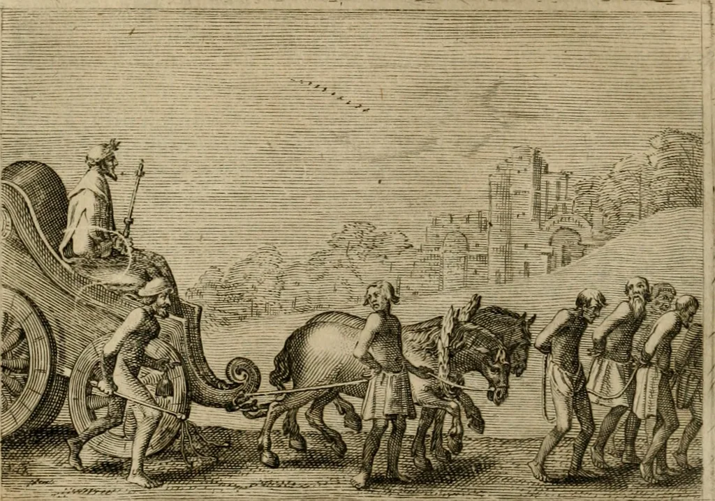 An illustration from Emblemata Florentii Schoonhovii I.C. Goudani, partim moralia, partim etiam civilia. Cum latiori eorundem ejusdem auctoris interpretatione. Accedunt et alia quaedam poëmatia in alijs poëmatum suorum libris non contenta, 1618, leaf 193