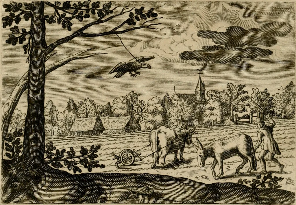 An illustration from Emblemata Florentii Schoonhovii I.C. Goudani, partim moralia, partim etiam civilia. Cum latiori eorundem ejusdem auctoris interpretatione. Accedunt et alia quaedam poëmatia in alijs poëmatum suorum libris non contenta, 1618, leaf 199