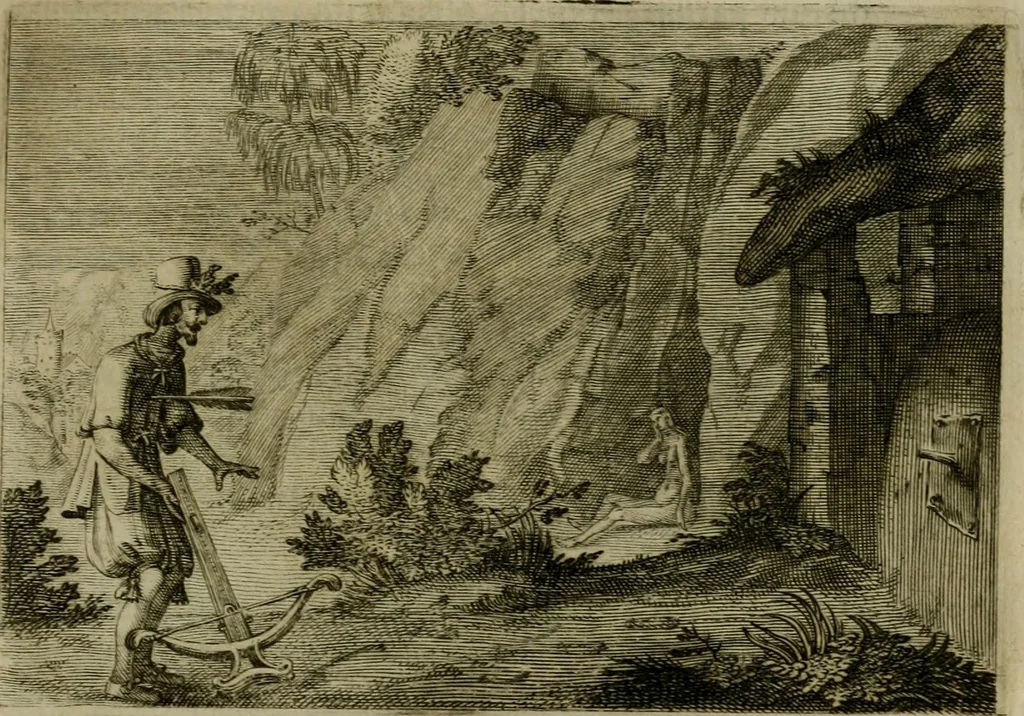 An illustration from Emblemata Florentii Schoonhovii I.C. Goudani, partim moralia, partim etiam civilia. Cum latiori eorundem ejusdem auctoris interpretatione. Accedunt et alia quaedam poëmatia in alijs poëmatum suorum libris non contenta, 1618, leaf 202