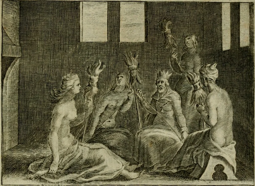 An illustration from Emblemata Florentii Schoonhovii I.C. Goudani, partim moralia, partim etiam civilia. Cum latiori eorundem ejusdem auctoris interpretatione. Accedunt et alia quaedam poëmatia in alijs poëmatum suorum libris non contenta, 1618, leaf 40