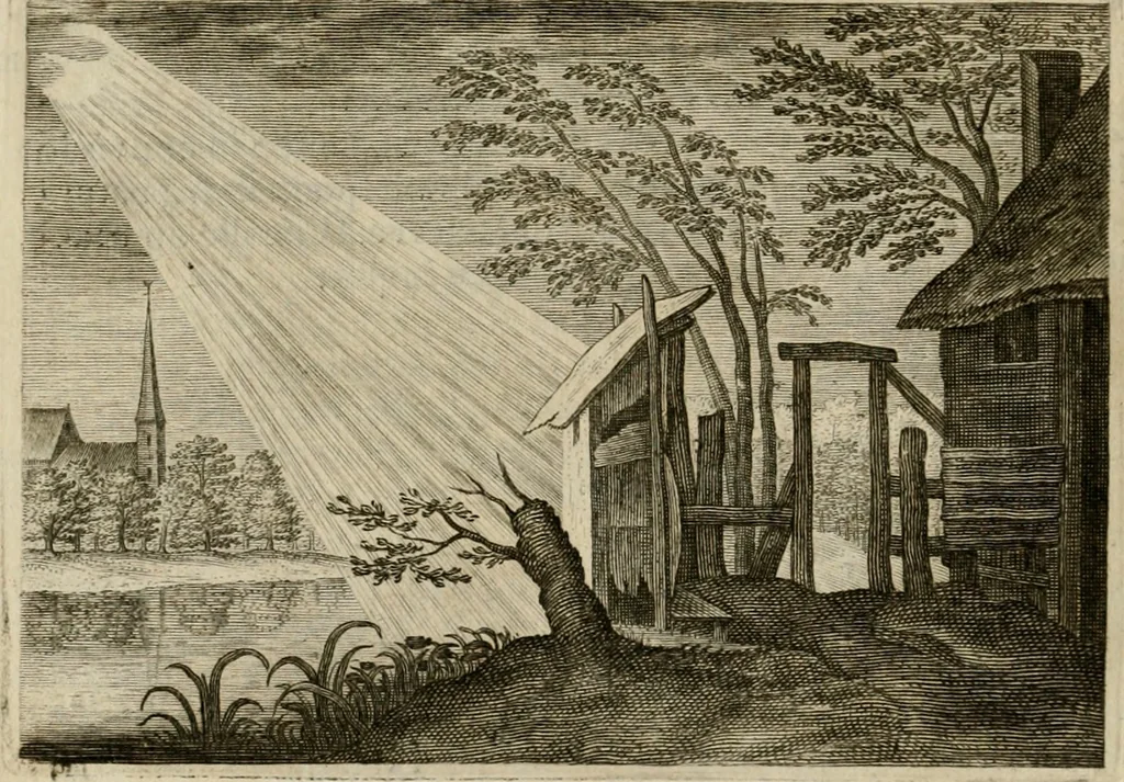 An illustration from Emblemata Florentii Schoonhovii I.C. Goudani, partim moralia, partim etiam civilia. Cum latiori eorundem ejusdem auctoris interpretatione. Accedunt et alia quaedam poëmatia in alijs poëmatum suorum libris non contenta, 1618, leaf 73