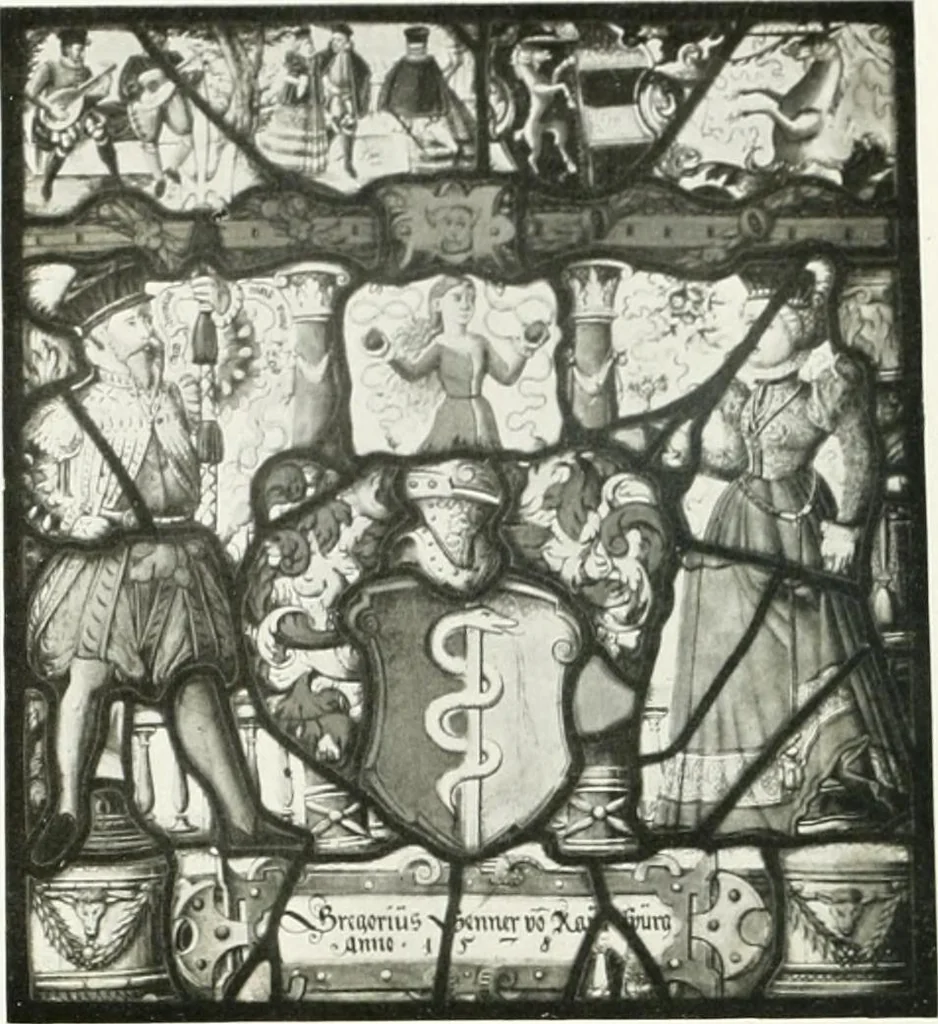 An illustration from Schwäbische Glasmalerei, 1912, leaf 135