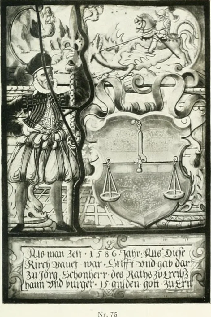 An illustration from Schwäbische Glasmalerei, 1912, leaf 138