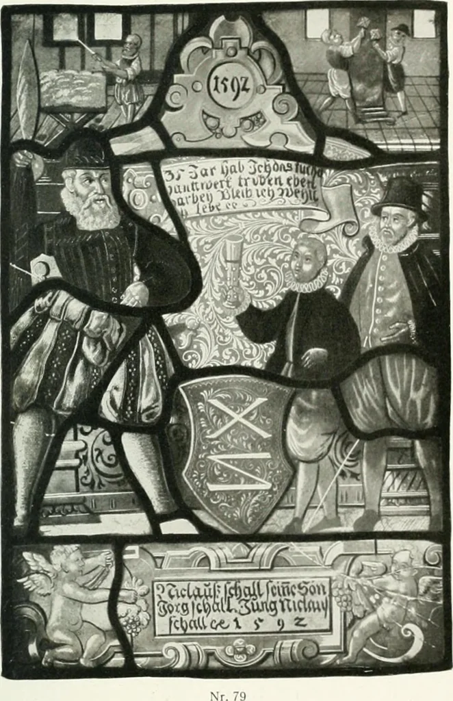 An illustration from Schwäbische Glasmalerei, 1912, leaf 142
