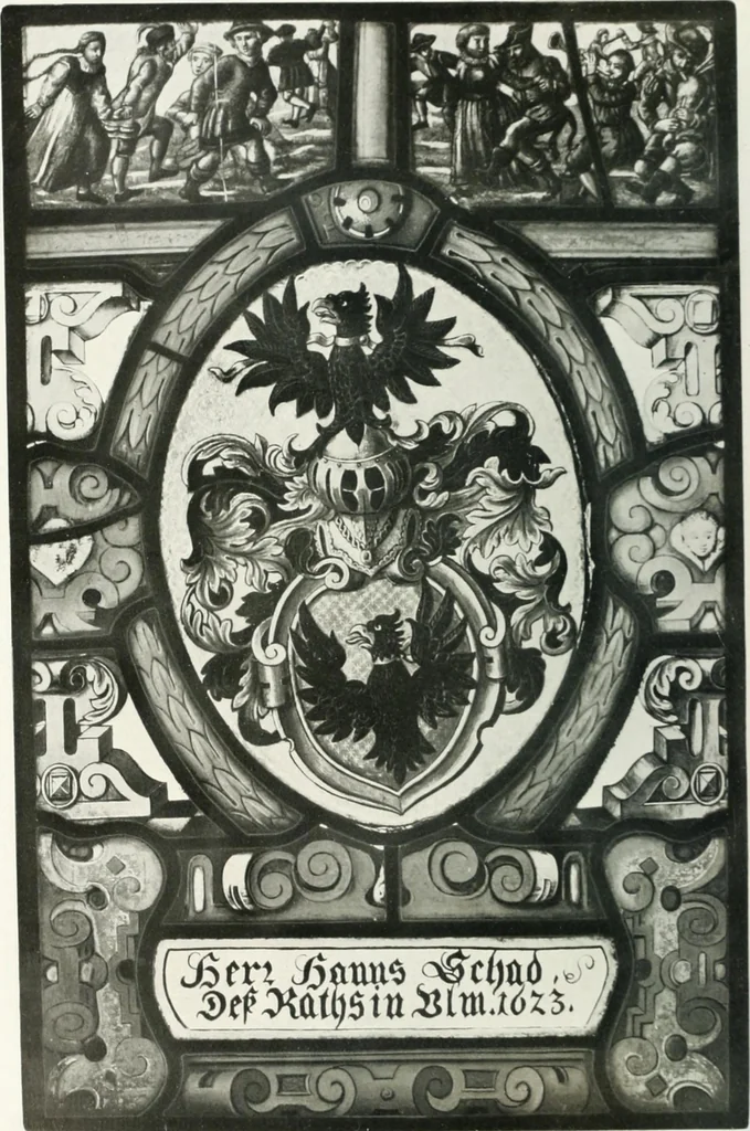 An illustration from Schwäbische Glasmalerei, 1912, leaf 157