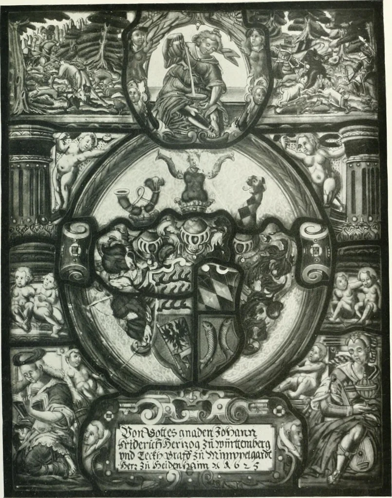 An illustration from Schwäbische Glasmalerei, 1912, leaf 158