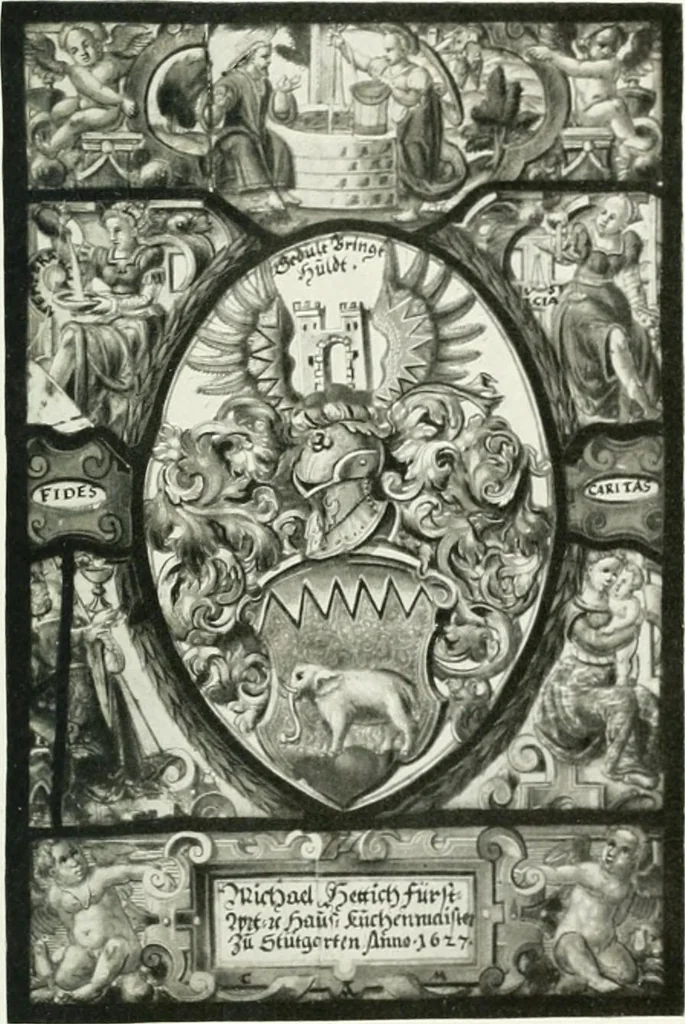 An illustration from Schwäbische Glasmalerei, 1912, leaf 166