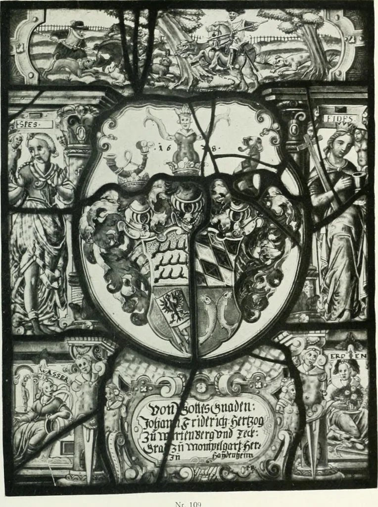 An illustration from Schwäbische Glasmalerei, 1912, leaf 168
