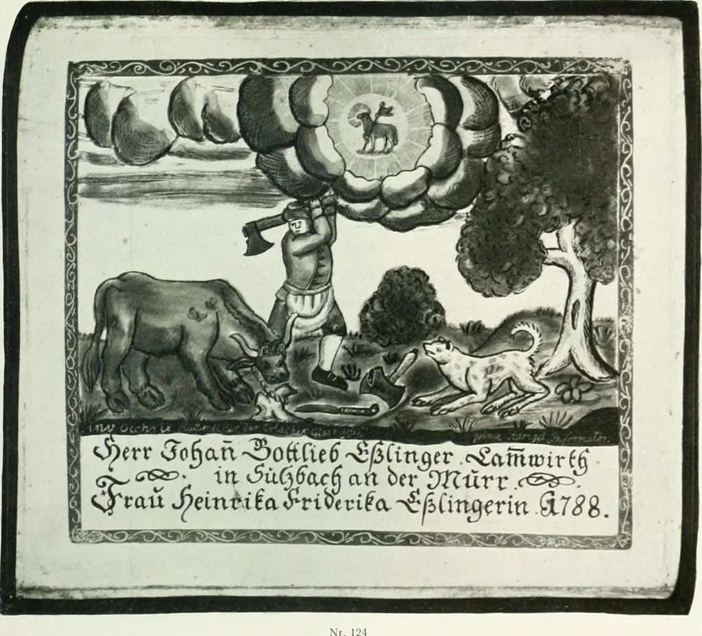 An illustration from Schwäbische Glasmalerei, 1912, leaf 182