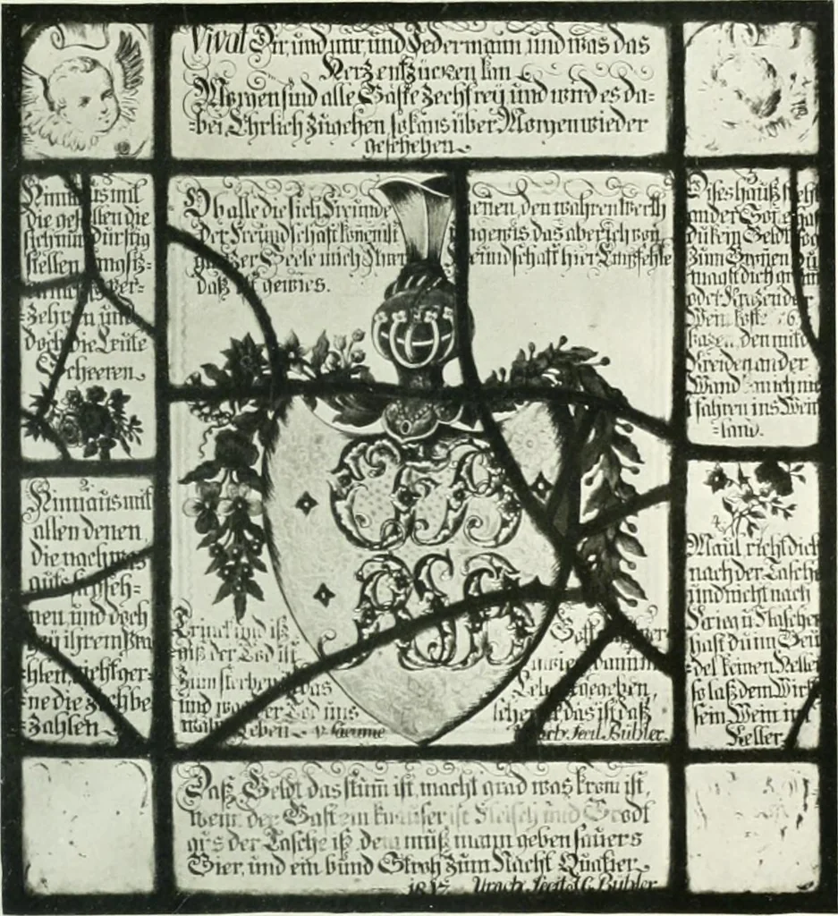 An illustration from Schwäbische Glasmalerei, 1912, leaf 184
