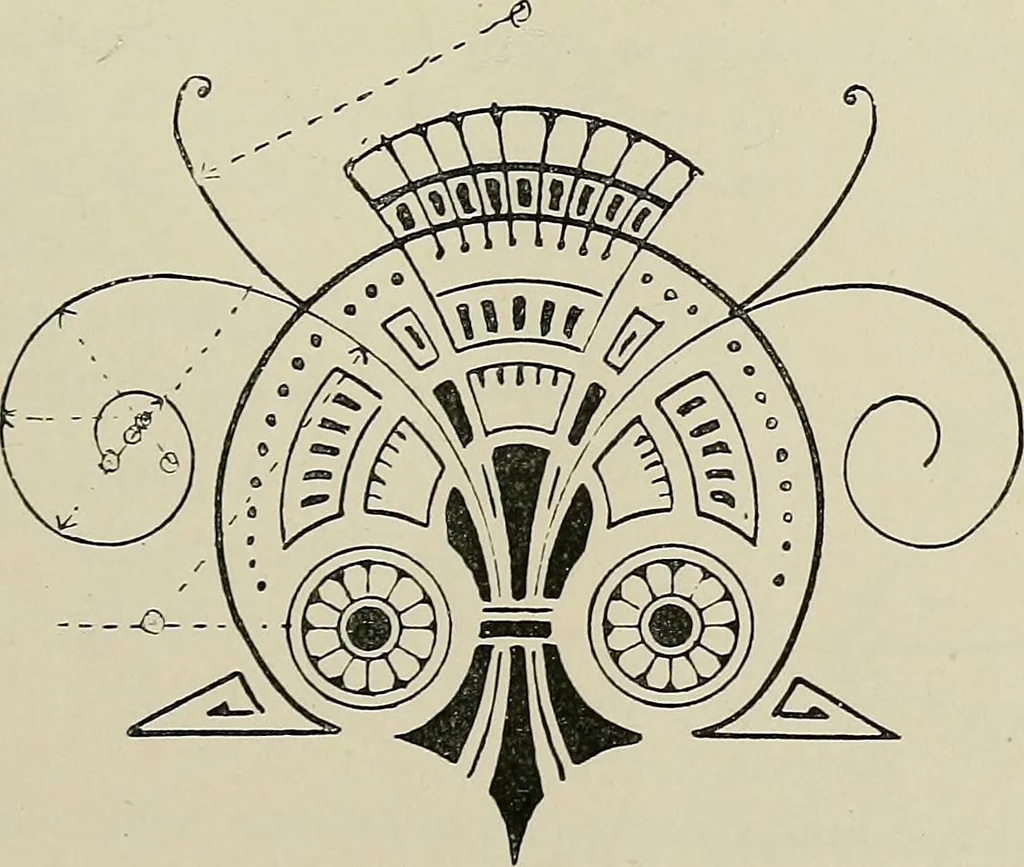 An illustration from Science and art drawing : complete geometrical course ; consisting of plane and solid geometry, orthographic and isometric projection, projection of shadow's the principles of map projection, graphic arithmetic and graphic statics, 1895, leaf 100