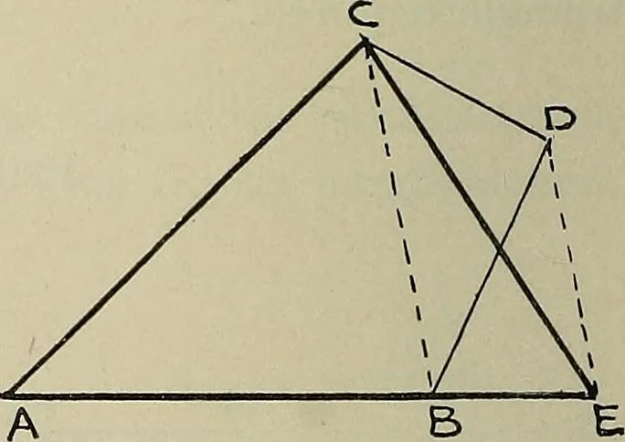 An illustration from Science and art drawing : complete geometrical course ; consisting of plane and solid geometry, orthographic and isometric projection, projection of shadow's the principles of map projection, graphic arithmetic and graphic statics, 1895, leaf 113