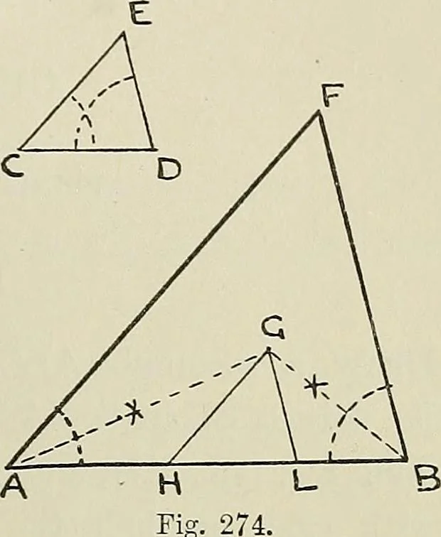 An illustration from Science and art drawing : complete geometrical course ; consisting of plane and solid geometry, orthographic and isometric projection, projection of shadow's the principles of map projection, graphic arithmetic and graphic statics, 1895, leaf 166
