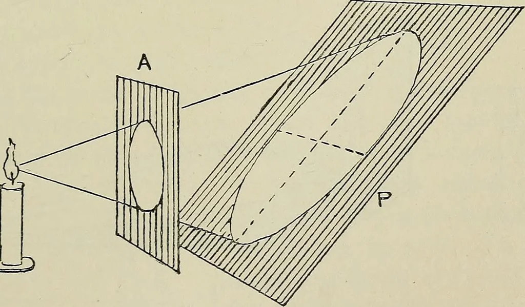 An illustration from Science and art drawing : complete geometrical course ; consisting of plane and solid geometry, orthographic and isometric projection, projection of shadow's the principles of map projection, graphic arithmetic and graphic statics, 1895, leaf 174