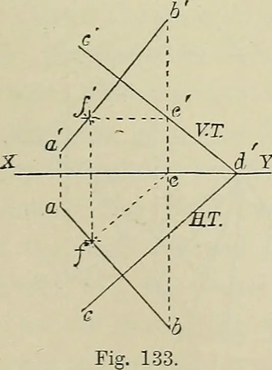 An illustration from Science and art drawing : complete geometrical course ; consisting of plane and solid geometry, orthographic and isometric projection, projection of shadow's the principles of map projection, graphic arithmetic and graphic statics, 1895, leaf 340