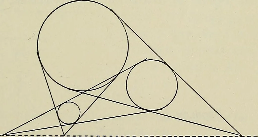 An illustration from Science and art drawing : complete geometrical course ; consisting of plane and solid geometry, orthographic and isometric projection, projection of shadow's the principles of map projection, graphic arithmetic and graphic statics, 1895, leaf 36