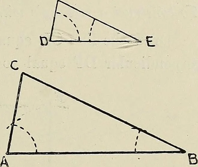 An illustration from Science and art drawing : complete geometrical course ; consisting of plane and solid geometry, orthographic and isometric projection, projection of shadow's the principles of map projection, graphic arithmetic and graphic statics, 1895, leaf 46