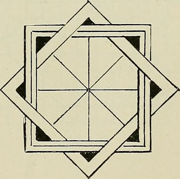 An illustration from Science and art drawing : complete geometrical course ; consisting of plane and solid geometry, orthographic and isometric projection, projection of shadow's the principles of map projection, graphic arithmetic and graphic statics, 1895, leaf 52