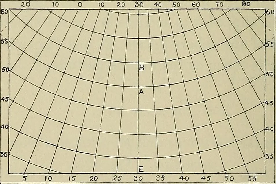 An illustration from Science and art drawing : complete geometrical course ; consisting of plane and solid geometry, orthographic and isometric projection, projection of shadow's the principles of map projection, graphic arithmetic and graphic statics, 1895, leaf 549