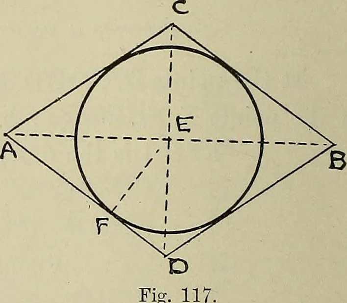 An illustration from Science and art drawing : complete geometrical course ; consisting of plane and solid geometry, orthographic and isometric projection, projection of shadow's the principles of map projection, graphic arithmetic and graphic statics, 1895, leaf 69