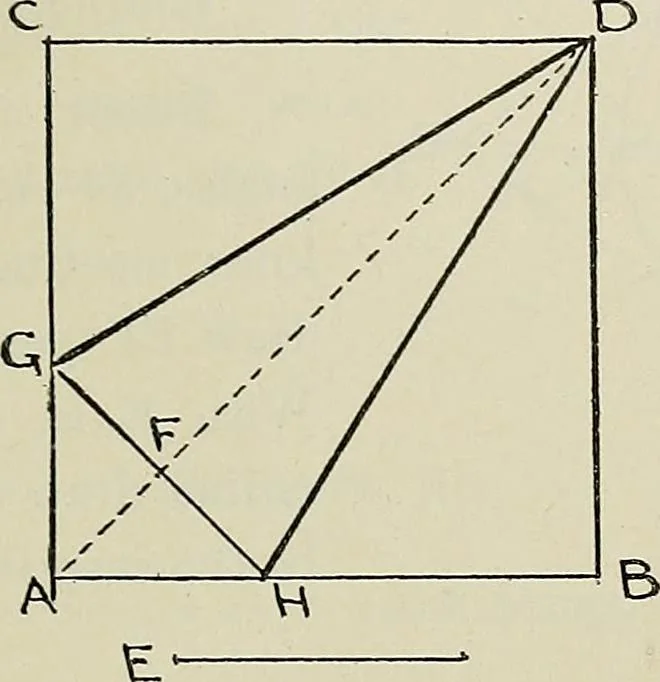 An illustration from Science and art drawing : complete geometrical course ; consisting of plane and solid geometry, orthographic and isometric projection, projection of shadow's the principles of map projection, graphic arithmetic and graphic statics, 1895, leaf 70
