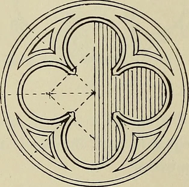 An illustration from Science and art drawing : complete geometrical course ; consisting of plane and solid geometry, orthographic and isometric projection, projection of shadow's the principles of map projection, graphic arithmetic and graphic statics, 1895, leaf 81