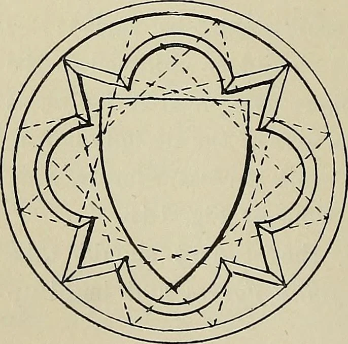 An illustration from Science and art drawing : complete geometrical course ; consisting of plane and solid geometry, orthographic and isometric projection, projection of shadow's the principles of map projection, graphic arithmetic and graphic statics, 1895, leaf 81