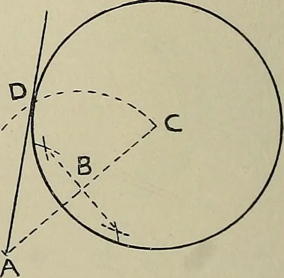 An illustration from Science and art drawing : complete geometrical course ; consisting of plane and solid geometry, orthographic and isometric projection, projection of shadow's the principles of map projection, graphic arithmetic and graphic statics, 1895, leaf 83