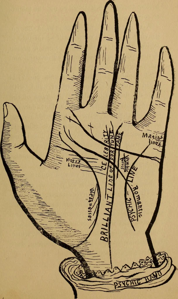 An illustration from The science of palmistry and its relations to astrology and phrenology, 1901, leaf 88