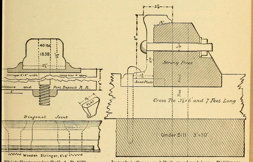 An illustration from The science of railways, 1904, leaf 47