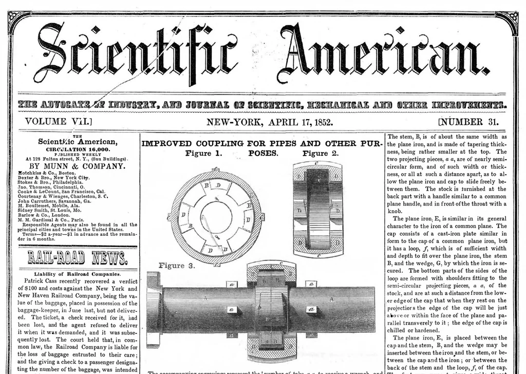 An illustration from Scientific American, Vol. 7, No. 31 (April 1852), 1852, leaf 0