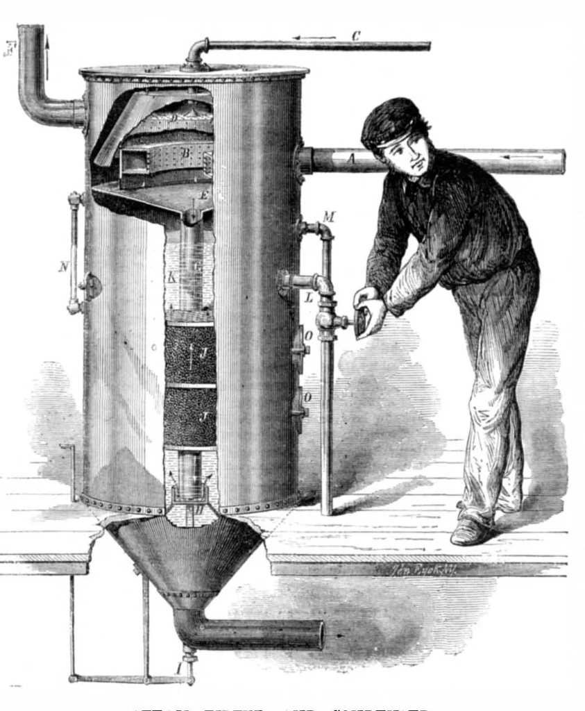 An illustration from Scientific American, Vol. 28, No. 7 (February 1873), 1873, leaf 7