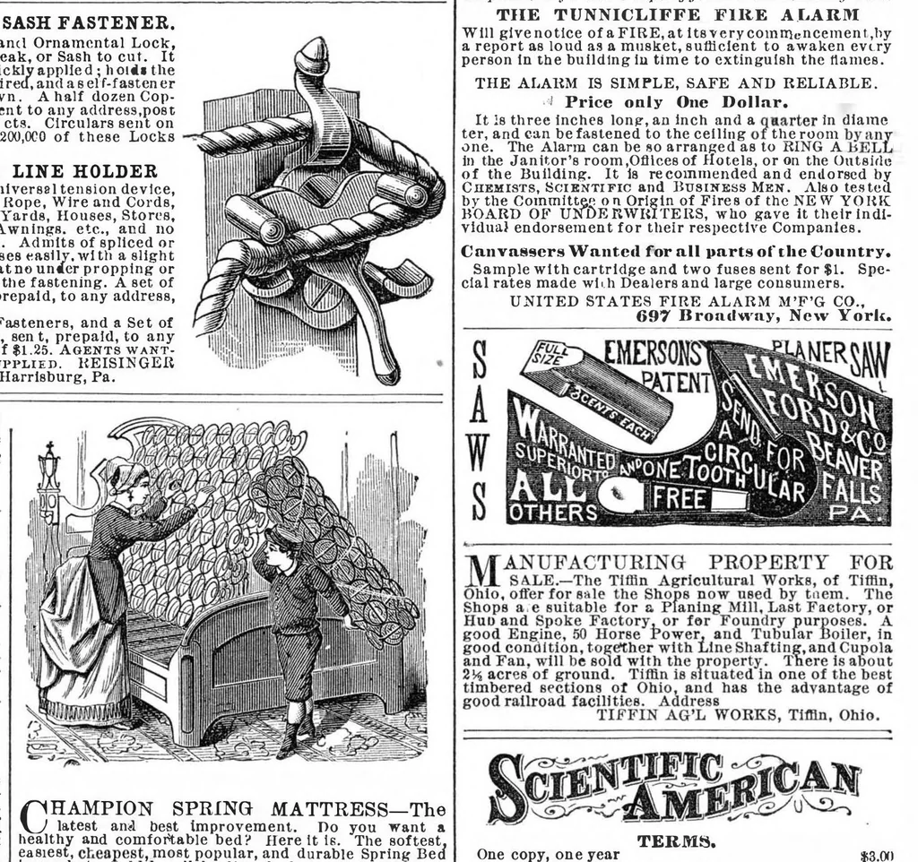 An illustration from Scientific American, Vol. 29, No. 1 (July 1873), 1873, leaf 14
