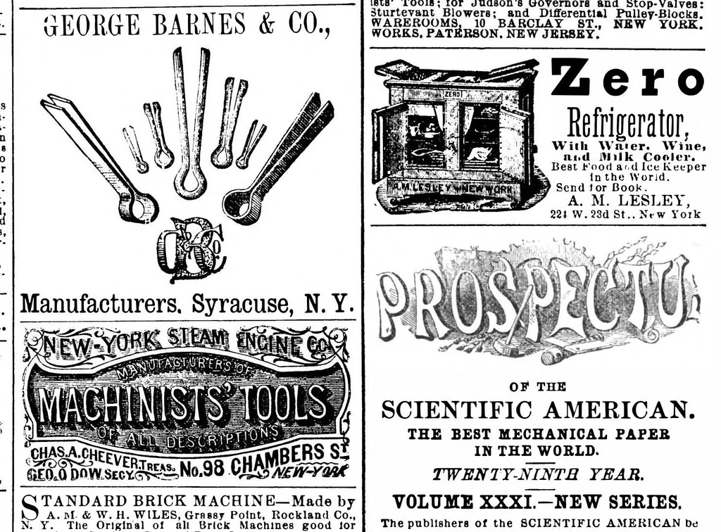 An illustration from Scientific American, Vol. 31, No. 9 (August 1874), 1874, leaf 15