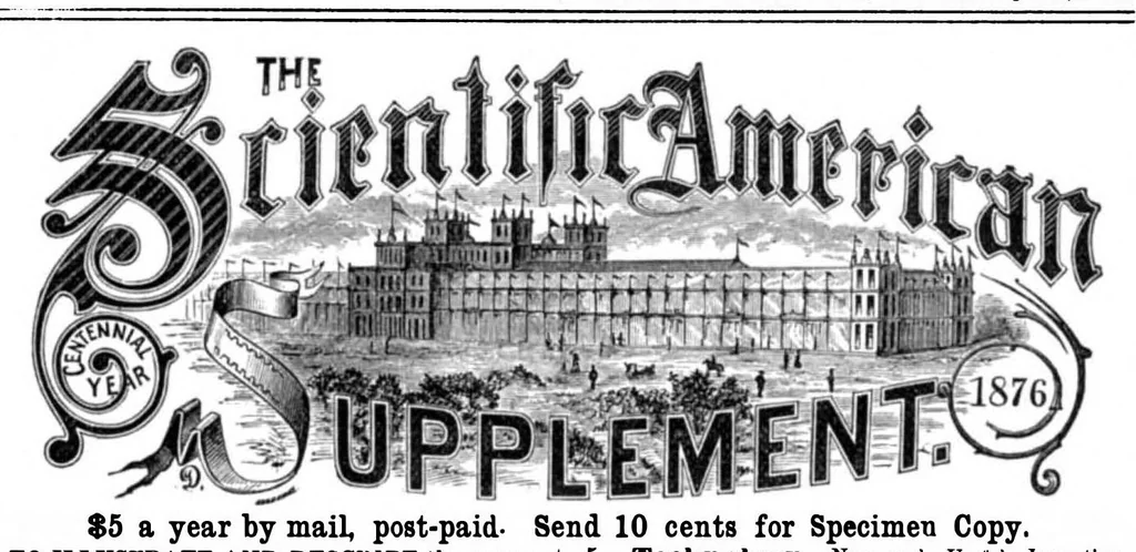 An illustration from Scientific American, Vol. 34, No. 10 (March 1876), 1876, leaf 15