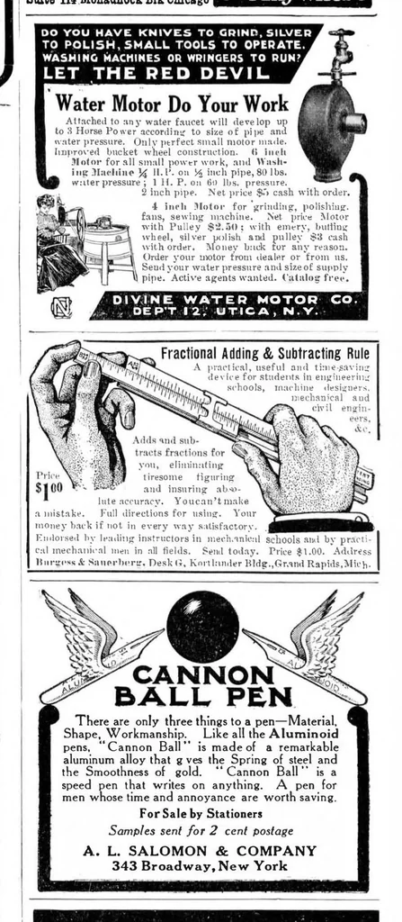 An illustration from Scientific American, Vol. 100, No. 11 (March 1909), 1909, leaf 19