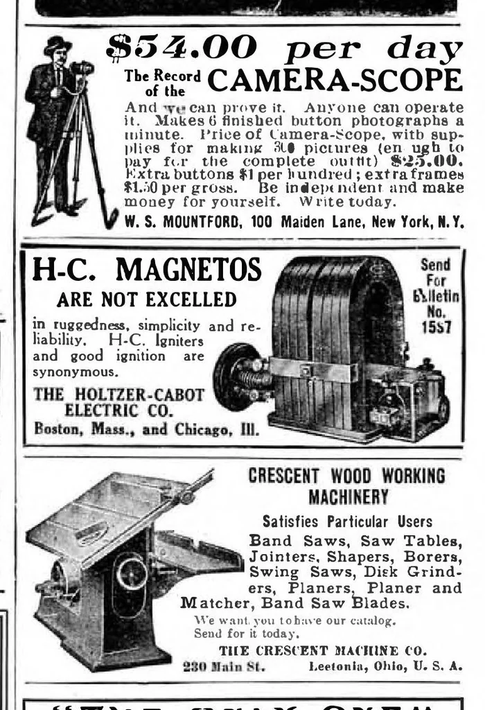An illustration from Scientific American, Vol. 101, No. 7 (August 1909), 1909, leaf 15