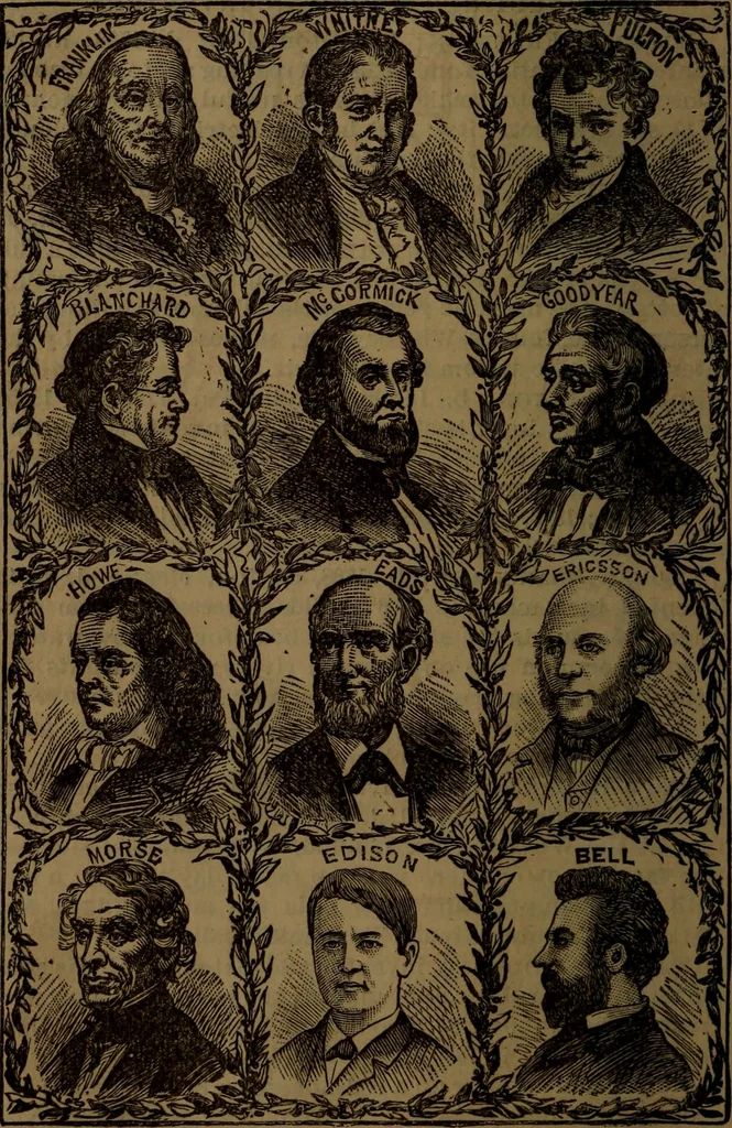 An illustration from The Scientific American reference book; a compendium of useful information, containing the complete census of the United States by counties ... patent and copyright laws ... forms for patents, caveats, assignments, and licenses ... etc, 1892, leaf 107