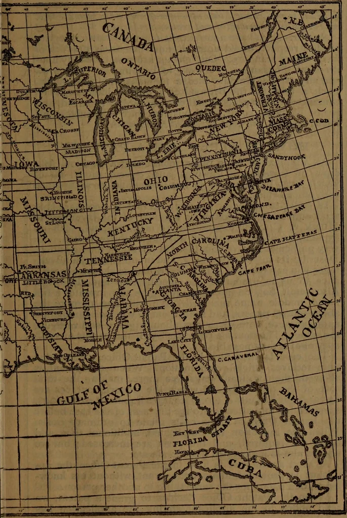 An illustration from The Scientific American reference book; a compendium of useful information, containing the complete census of the United States by counties ... patent and copyright laws ... forms for patents, caveats, assignments, and licenses ... etc, 1892, leaf 22