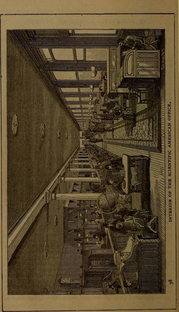 An illustration from The Scientific American reference book; a compendium of useful information, containing the complete census of the United States by counties ... patent and copyright laws ... forms for patents, caveats, assignments, and licenses ... etc, 1892, leaf 41