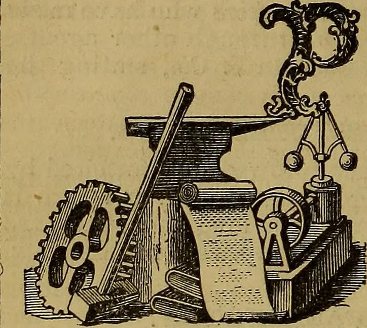 An illustration from The Scientific American reference book; a compendium of useful information for inventors and mechanics, containing the complete patent laws of the United States ... forms for patents, caveats, assignments, licenses, and shop rights ... etc., etc, 1876, leaf 17