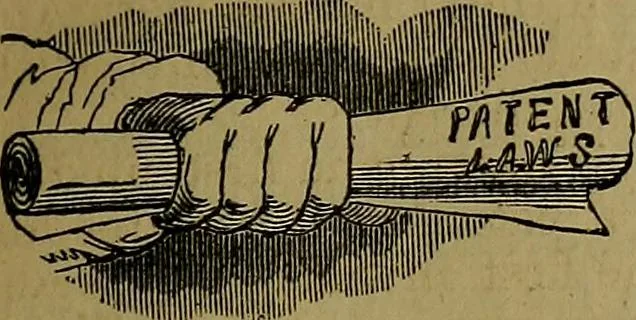 An illustration from The Scientific American reference book; a compendium of useful information for inventors and mechanics, containing the complete patent laws of the United States ... forms for patents, caveats, assignments, licenses, and shop rights ... etc., etc, 1876, leaf 50