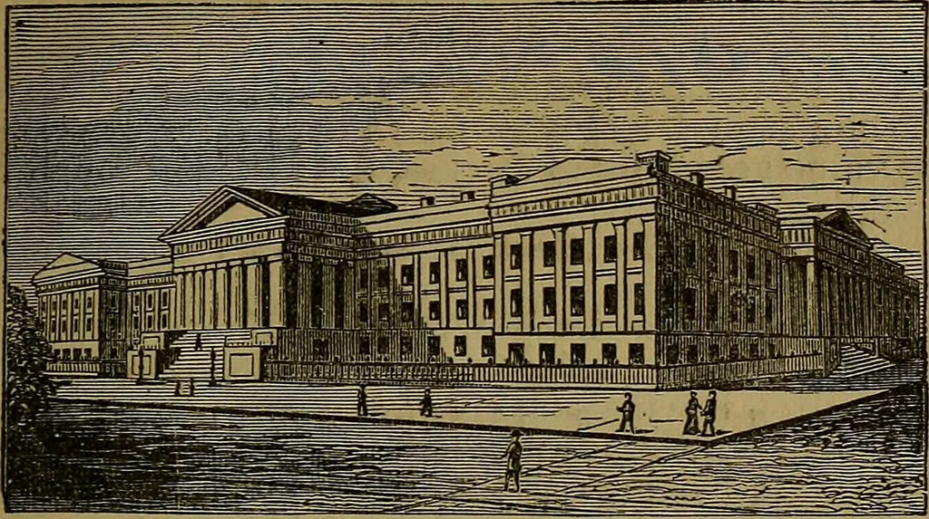 An illustration from The Scientific American reference book; a compendium of useful information for inventors and mechanics, containing the complete patent laws of the United States ... forms for patents, caveats, assignments, licenses, and shop rights ... etc., etc, 1876, leaf 6