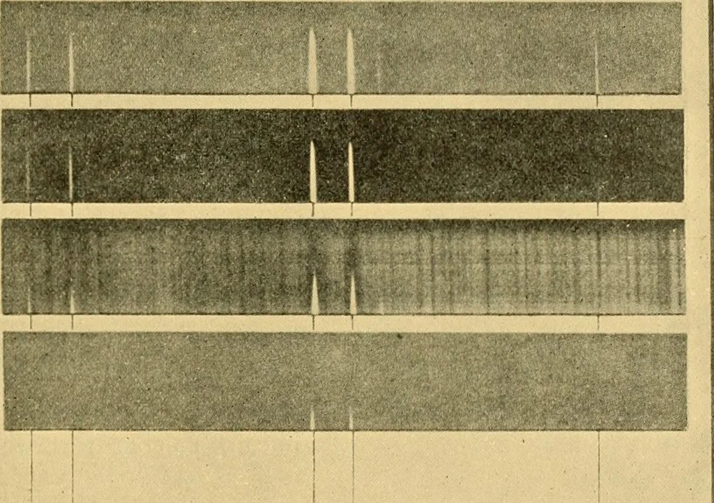 An illustration from The scientific papers of Sir William Huggins, 1909, leaf 470