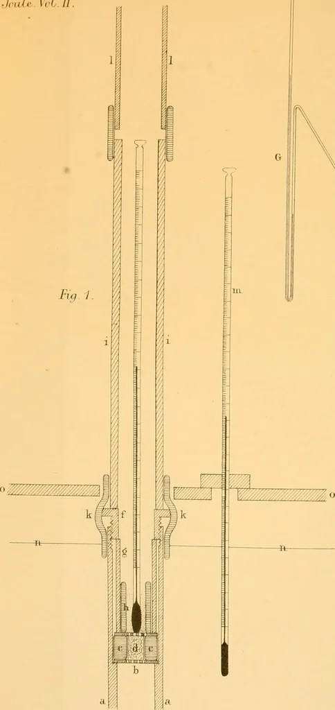 An illustration from The scientific papers of James Prescott Joule, 1884, leaf 364