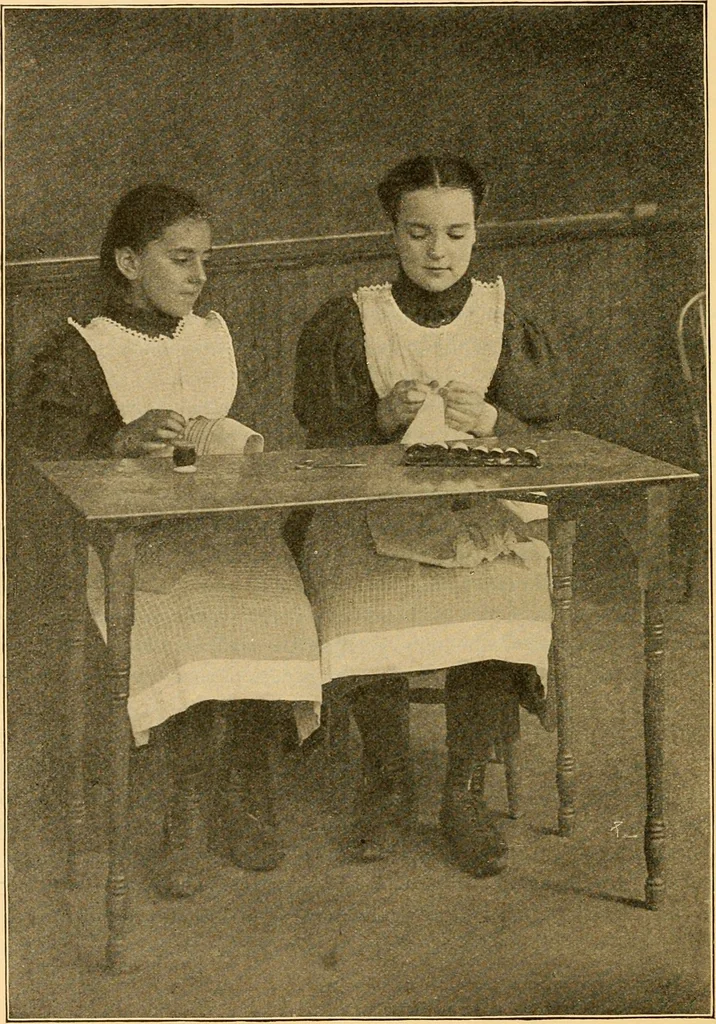 An illustration from Scientific sewing and garment cutting, for use in schools and in the home;, 1898, leaf 25