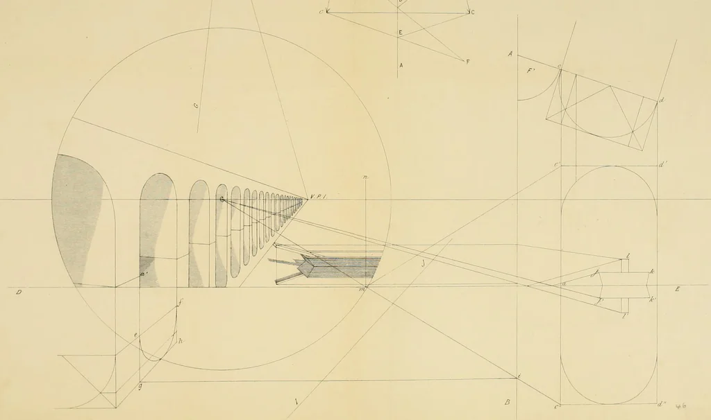 An illustration from Sciography : or, Radical projection of shadows, 1868, leaf 100