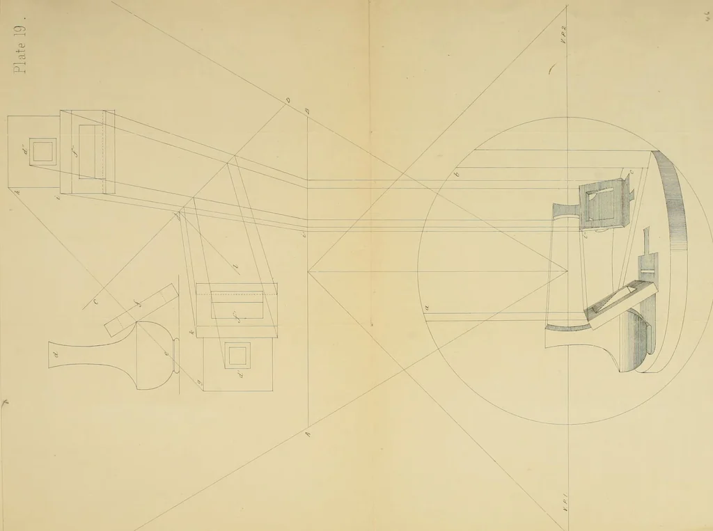 An illustration from Sciography : or, Radical projection of shadows, 1868, leaf 102